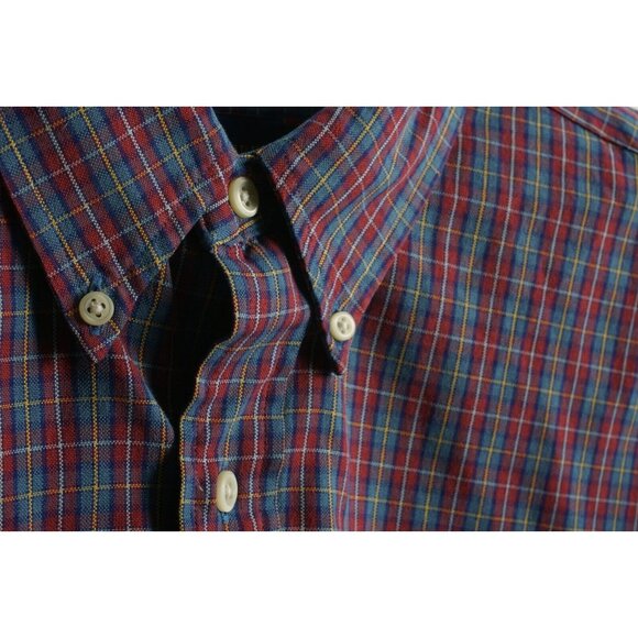 Ralph Lauren Men's 3XB Long Sleeve Blue Red Plaid Oxford Pony Button Down Shirt - Picture 6 of 9